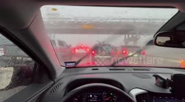 Severe storms slam North Texas with hail and strong winds in Texas, USA