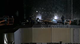 SpaceX Starbase prepares to carry out a de-stack of Starship 38 after a successful static fire