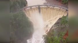 Italy: Helicopter Footage Shows Rescue Operation Over Dam In Spigno Monferrato
