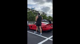 Will he fit? Huge 6 foot 10 bodybuilder attempts to squeeze into Dodge Viper