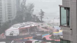 Super Typhoon Ragasa Brings Stormy Seas To Hong Kong