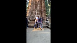 Obnoxious Man Crashes Couple's National Park Photo Op