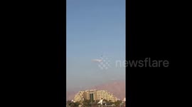 Israel: Footage showing the moment a Houthi drone hit Israel's Eilat