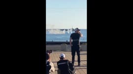 Ukrainian Magura V5 naval drone destroyed at close range in Tuapse, Russia