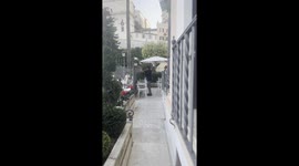 Violinist plays sad song at famous steps in Italy