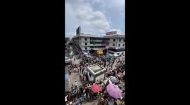 Sellers protest at market in Nigeria after lack of electricity for weeks