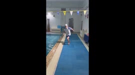 Two Man’s Awkward Surprise in Swimming Pool