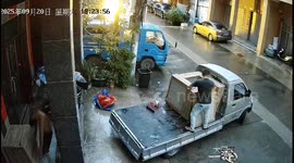 Man hospitalised after being crushed by heavy tiles falling from truck