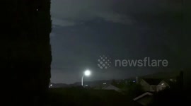 Nighttime Lightning Show Lights Up San Jose Sky