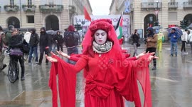 Climate zealots target Turin Auto Show with 'Red Rebels' performance