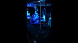 Disabled uncle dances with niece at party