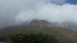 a drove thru the mountain side. with a change in prospective going from vertical to horizontal