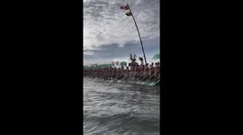 Watch Burmese rafters paddle with their legs as festival returns following tumultuous years