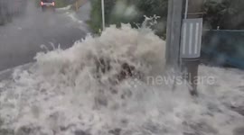 Japan: Heavy Rains Cause Flooding In Shiogama