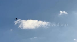 Israeli drone strike deploys smoke grenade at Gaza school