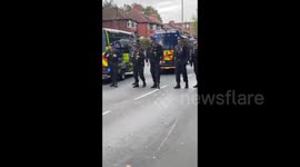 Manchester: Scene On Street Outside Synagogue Attack