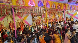 Vijayadashami in Bodhgaya: A Sea of Devotion Seeking Maa Durga's Blessings