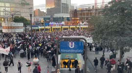 Germany: Protest held in Berlin against Israel's attack on Global Sumud Flotilla