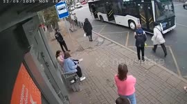 Bus accident, child dragged after being trapped in doors in Omsk, Russia