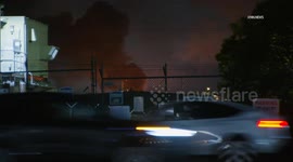 US, Los Angeles: El Segundo Possible Explosion At Chevron Refinery Part 3
