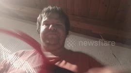 Man touches insect zapper – shocking result