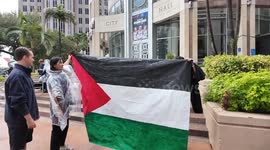 US: Pro-Palestine demonstration in downtown Orlando, Florida