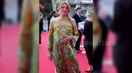 UNCAPTIONED: Erin Richards debuts baby bump at Welsh BAFTAs