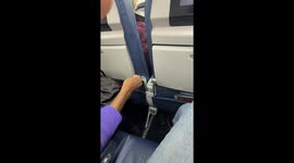 Passenger Discards Nut Shells Over Airplane Floor