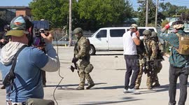 Federal Agents at ICE processing facility in Broadview, IL violently arrest activist who was trying to de-escalate a confrontation