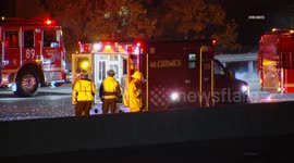 US, Los Angeles: Agoura Hills Ejection Crash On 101 Freeway