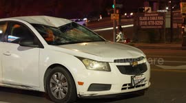 US, Los Angeles: Van Nuys Vehicle Strikes Pedestrian On Sepulveda Boulevard