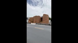 This 3D printed cafe in Thailand has a unique volcano aesthetic