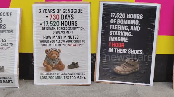 The Jewish Network for Palestine held a silent procession on October 7th to mark two years of the genocidal catastrophe in Palestine, London, UK