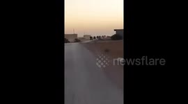 Syria: A massive military convoy for the SDF militia, containing rocket launchers, is patrolling the outskirts of the city of Al-Tabqa