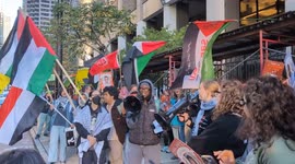 US: Pro-Palestinian protesters gather outside Israeli Consulate in Chicago