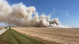 US: Massive Field Fire Rages in Illinois, Smoke Visible for Miles