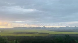 Storm meets sunset at Charleston, South Carolina, USA