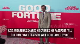 Aziz Ansari carries passport 'all the time' over ICE fears