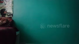 My daughter touching her eyes with her toes