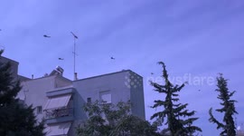 Large number of military helicopters flying in formation puzzle local residents in Greece
