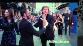 Sir Paul Mcartney & Ringo Starr on stage for The Beatles Eight days a Week The Touring Years World Premiere