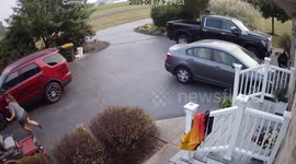 Runaway Golf Cart Takes Out Fence