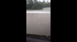 After the Storm: River Traun Swells with Massive Water Flow