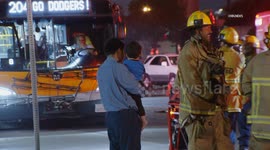 US, Los Angeles: Vermont Knolls Several Injured In Crash