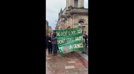 Hundreds gather at vigil and march for Palestine in Glasgow, Scotland