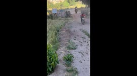 Motocross Rider Loses Control on Ramp and Takes a Hard Fall in Piauí (Brazil)