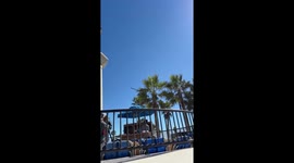 Helicopter crashes at Huntingdon Beach chopper party