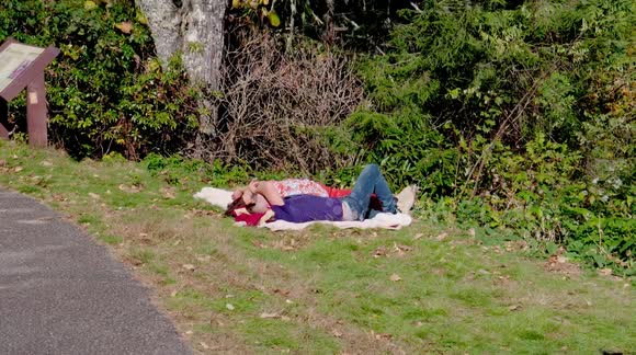 People stopping on the BLue Ridge Parkway to observe the colour changes of the trees in Western North Carolina