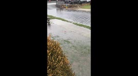 High tides cause coastal flooding in West Wildwood, USA