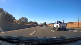 Trump Train on Ca freeway